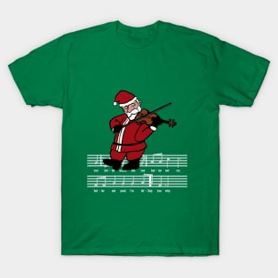 Swinging Santa - Violin T-Shirt